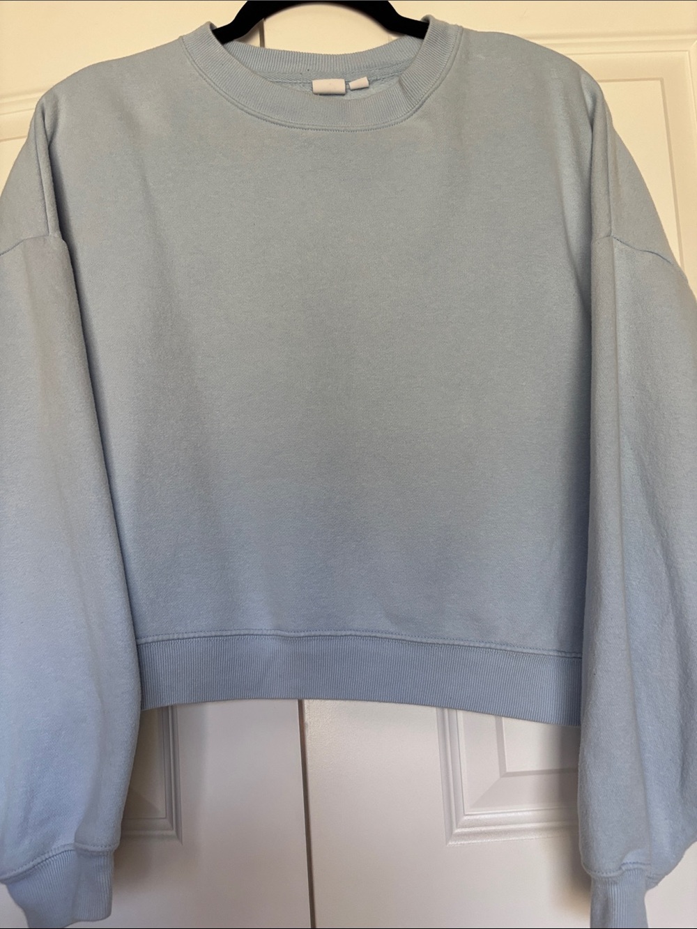 Gap VintageSoft Wedge Crew Light Blue Crew Sweatshirt - Picture 4 of 9
